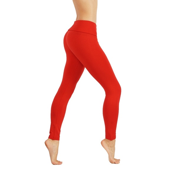 Flipable elastic waist fleece leggings - Picture 3 of 3